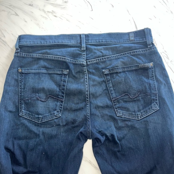 7 for all mankind carsen luxe performance boot cut dark jeans 34 X 34 - Picture 5 of 5